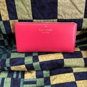 Kate spade leather pink wallet